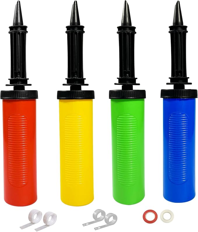 4pcs Balloon Pump Hand Held Inflator Air Pump by Findniceandfinedecorations