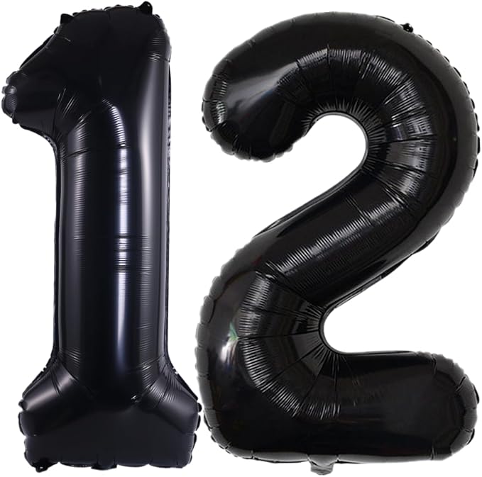 Number 12 Balloon Foil Mylar Balloons by YPSelected