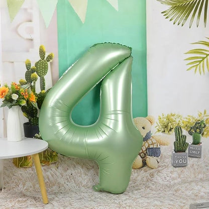 3 Balloon Number 40 Inch Olive Green Balloons - Image 4