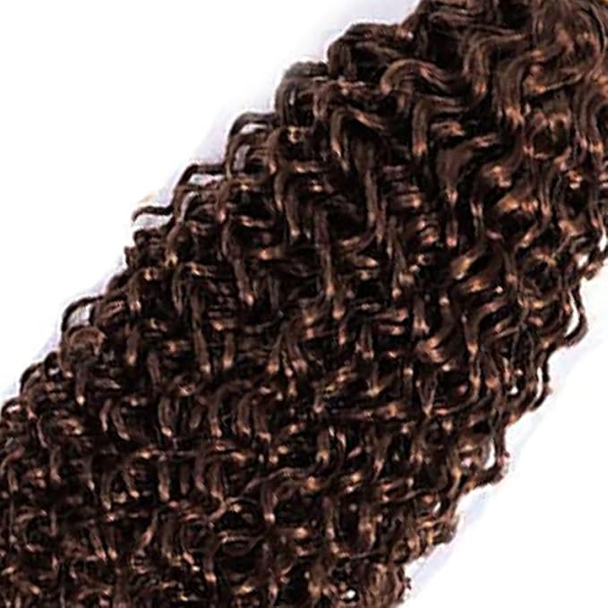 34 Inch Brown Human Hair Bundles Color 4 Curly Bundles Grade 8A Peruvian Virgin Hair Extensions Double Weft Chocolate Kinky Curly Bundle