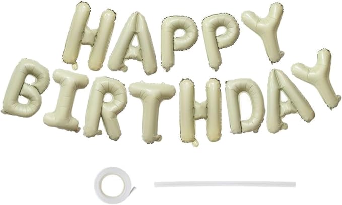 16" Happy Birthday Foil Letter Balloons Banner Set | Alphabet Balloons by EHCBHG