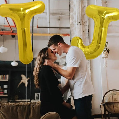 TONIFUL 40 Inch Large Gold Letter J Foil Balloons Alphabet Balloons | Giant - Image 5