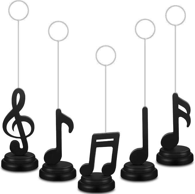 RattanView 5 Pcs Music Note Balloons Photo Holders Balloon & Place Card Holder by RattanView