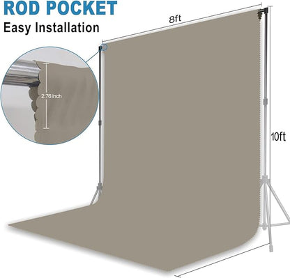 Grey Photography Backdrop for Photoshoot, 8x10 FT | Versatile Studio Photo - Image 2