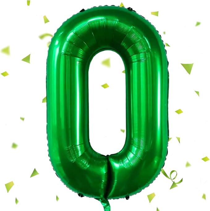 Green Number Balloons, 40 Inch Dark Green Balloon 0. Birthday Party Wedding by Yeodong