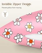 2 Pack Mulberry Silk Pillowcase for Hair and Skin - Standard Size 20 x 26 Inches with Hidden Zipper PK Laugh Flower 19 Momme Soft Sleeping Silk Pillow Case for Women, Moms