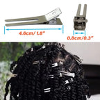 65 Pcs Metal Silver Hair Clips for Women Pin Curl Roller, 1.8” Double Prong Root Lift Clips for Curly Hair Volume, Locs Retwist Dreads, Curler Setting Clippies for Thick Styling Sectioning