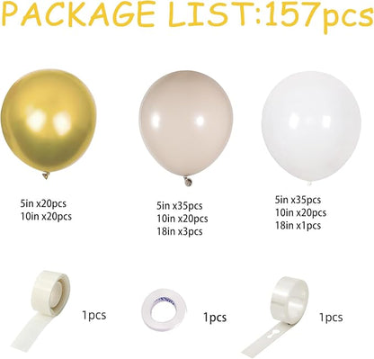 White Sand Gold Balloons Garland Arch Kit - Image 2