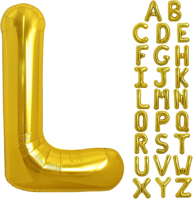 TONIFUL 40 Inch Large Gold Letter L Foil Balloons Alphabet Balloons | Giant by TONIFUL