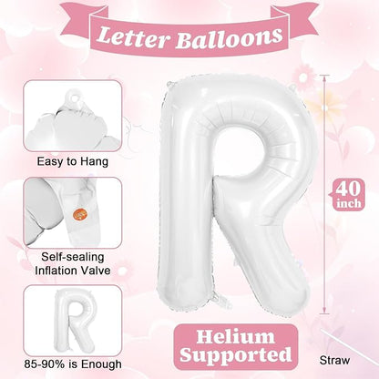 40inch White BRIDE Letter Balloons, Giant White Bride Foil Helium Balloon Banner - Image 2