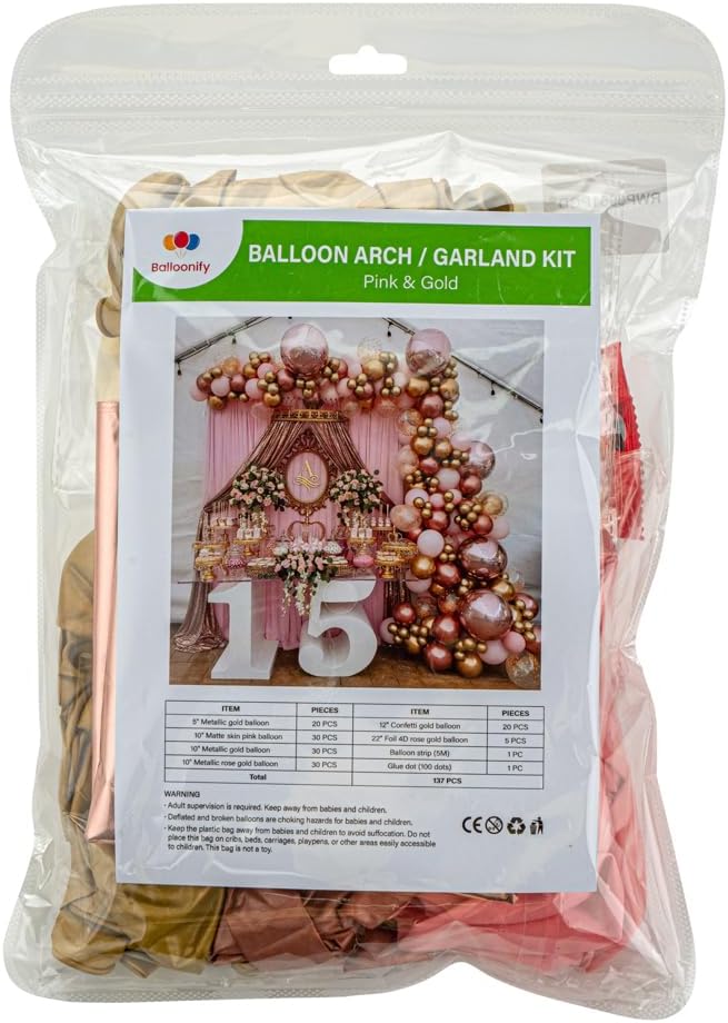 Restaurantware-Balloonify Balloon Garland Set, 1 Party Decoration Kit - Image 2