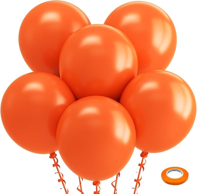 Bezente Orange Balloons 18 Inch 30 Pack Latex Large Thick | Big Round Balloons by Bezente