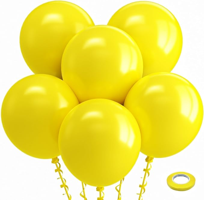 Bezente Yellow Balloons 18 Inch 30 Pack Latex Large Thick | Yellow Balloons Big by Bezente