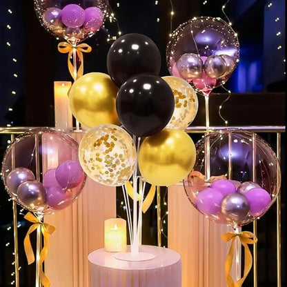 4 Set Black and Gold Party Decorations, Balloons Centerpieces - Image 4