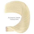 WENNALIFE Tape in Hair Extensions Human Hair, 20pcs 50g 14 inch Bleach Blonde Remy Hair Extensions Straight Human Hair Tape in Extensions Skin Weft Tape Extensions Human Hair