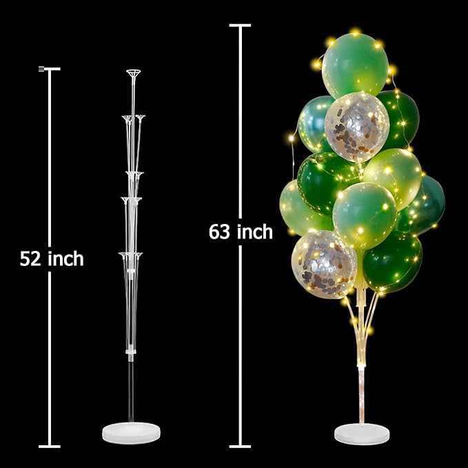 Balloon Stand for Floor with String Light 2 Set Green Centerpieces Balloon - Image 5