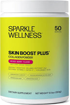Sparkle Wellness VERISOL Bioactive Hydrolyzed Collagen Peptides | Collagen Powder with Vitamin C & Hyaluronic Acid for Hair, Skin, and Nail Health | Skin Boost Plus (Mixed Berry) [50-Serves]