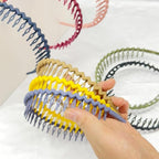 YWSHF 8 PCS Non Slip Headbands Zigzag Plastic Headband Shark Teeth Headbands Curly Hair Comb Bands Hoop Headband for Women Men