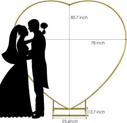 Metal Balloon Arch Kit, Love Balloon Column Arch Frame, Wedding Heart Arch - Image 7