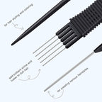 TsMADDTs Rat Tail Combs for Women and Men, 3PCS Hair Combs Set for Braiding, Parting, Styling, Fine Tooth, Black