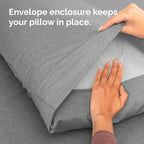 King Pillow Cases Set of 2 - Ultra Soft Hotel Quality Pillowcase Covers - Comfy, Cozy & Wrinkle Free - Shrinkage and Fade Resistant - Machine Washable Pillow Protectors - 2 Piece Set - Heathered Grey