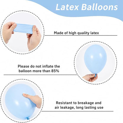 Dusty Blue and Gold Balloons - Image 3