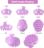 URTHEONE Hair Scalp Massager Shampoo Brush,Soft Silicone Hair Brush for Wet Dry Oily Curly Straight Thick Thin Rough Long Short Natural Men Women Kids Pets Hair Care Tools(Lilac Violet)