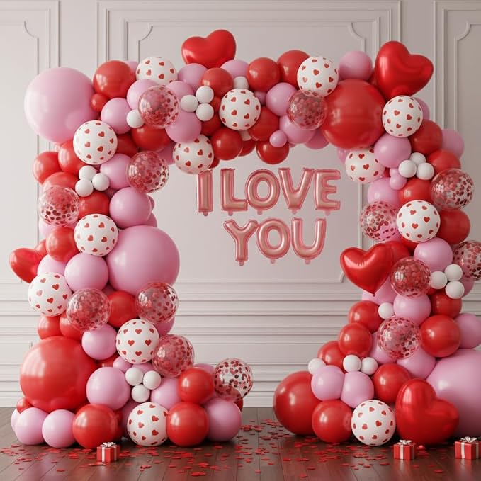 Valentines Day Balloons Garland Arch Kit by Unknown