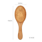 Lindale Wooden Hair Brush for Women Men, Natural Bamboo Detangler Paddle Hairbrush for Hair Growth Massaging Scalp, Reduces Static for Curly Hair with Ergonomic Handle Oval