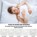 TELUS White Pillow Cases King Size 2 Pack, Bamboo Rayon Cooling Pillowcases with Envelope Closure, Cool & Breathable Pillow Cover for Hot Sleepers and Night Sweats, 20x40 inches