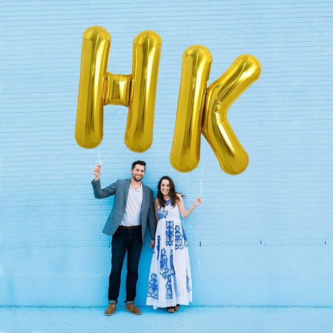 TONIFUL 40 Inch Large Gold Letter H Foil Balloons Alphabet Balloons | Giant - Image 5