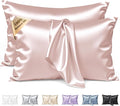 Silk Pillow Cases 2 Pack King Size Mulberry Silk Pillowcase Set of 2 for Hair & Skin 36 x 20 Inches 22 Momme Both Sided Grade 6A Silk Soft Breathable Cooling with Hidden Zipper, Pink