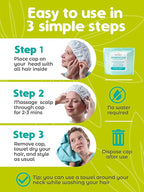 No Water Rinse Free Shampoo Cap by Nurture | Microwavable Washing & Conditioning Shower Caps to Wash Hair w/o Bath | Waterless Bathing | Disposable & Hypoallergenic for Adults, Bedridden & Elderly