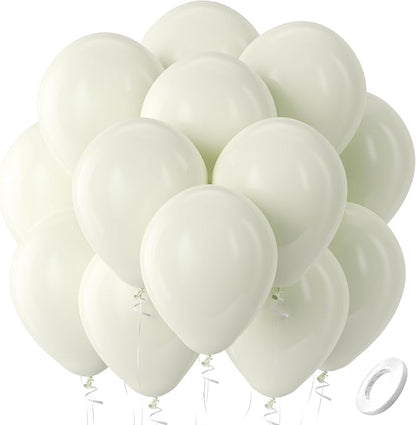 Bezente Beige Balloons Latex Round Helium Party Balloons 100 Pack 12 inch | by Bezente