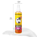 AllDay Locks Braid Oil (8 oz) | Moisturizes, Strengthens Hair & Scalp | Soothes & Relieves Tension | Grape, Orange, Olive Oil | Nourish & Protect Braids, Locks, Twists, Cornrows | 8 oz