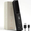 Hair Straightener Brush Cordless, 30s Fast Heating 300Million Negative Ions Hair Straightening Comb Frizz-Free with 6 Temps, 10000mAh Rechargeable Battery Portable for Women Travel Quick Touch-ups