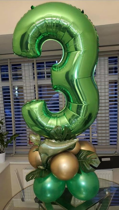 Green Number 3 Balloon 40 Inch, 3rd Birthday Party Decorations Men Women | Foil - Image 8