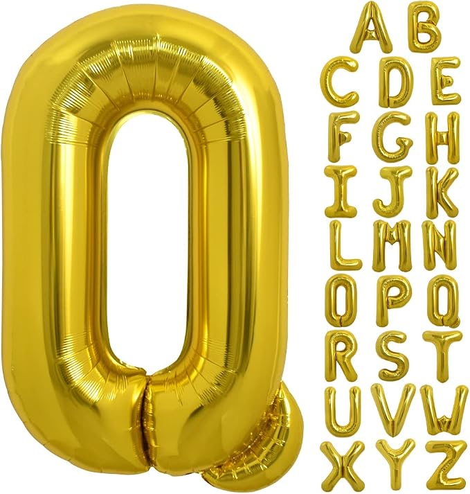 TONIFUL 40 Inch Large Gold Letter Q Foil Balloons Alphabet Balloons | Giant by TONIFUL
