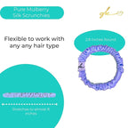 Silk Scrunchies for Women No Damage Mulberry Silk No Slip 4 Pack-Elastic Ponytail Girls Hair Ties | Skinny Hair Ties for Thin Thick Wavy or Curly Hair No Crease for Sleep and Sports (4, Dark Pastel)
