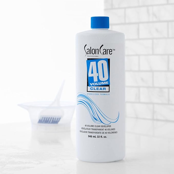 Salon Care 40 Volume Clear Developer, Maximum Lift, Stabilized Formula for Consistent, Predictable Results, Superior Gray Coverage, 16 Ounce