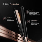 SRILabs StyleQ Flat Iron Hair Straightener Styler - GraphFlow Techonology, Negative Ions, Infrared Light Therapy, 12 Heat Settings for Straight, Smooth, Waves and Curls: All Hair Types