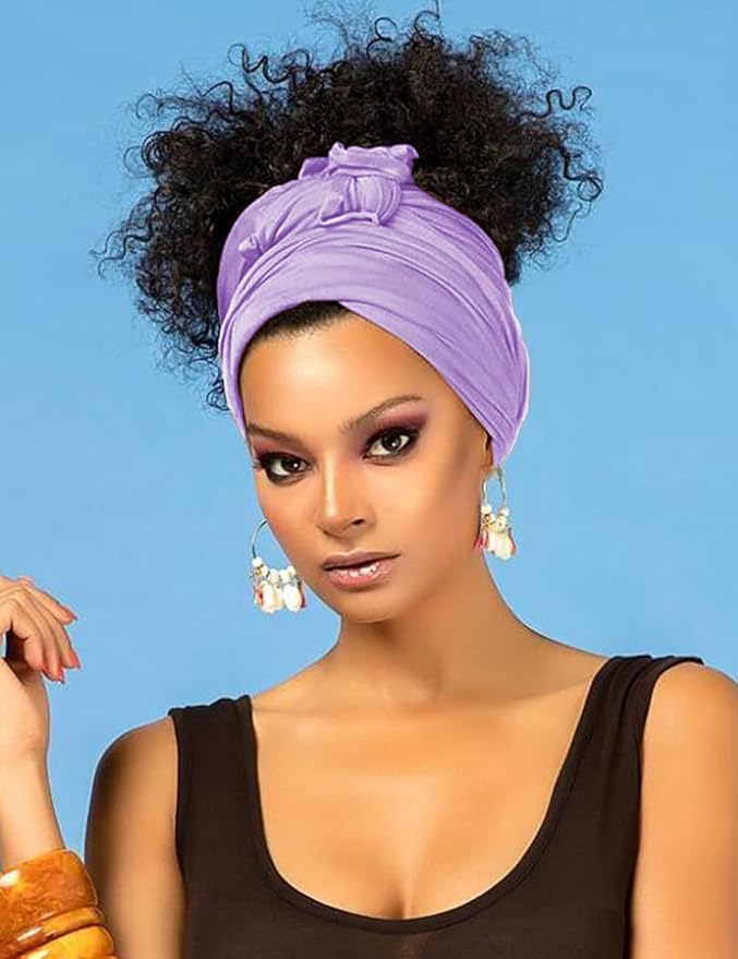 Harewom Head Wraps for Black Women Stretch Head Scarf Long African Hair Wraps Turban Headwraps Jersey Headbands