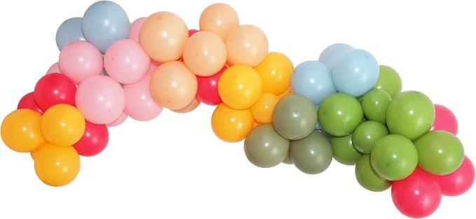 Colorful Rainbow Balloon Arch Garland Kit by WAOUH