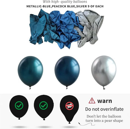 Blue Silver Balloon Column Stand - Image 6