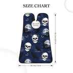 Adjustable Beard Bib, Non-Stick Hair Catcher Cape for Men's Shaving, Waterproof with 2 Suction Cups, Halloween Full Moon Raven Goth Skulls Shave Bib