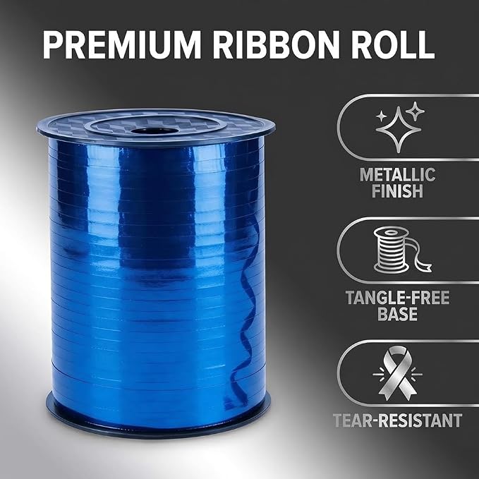 Blue Ribbon, 500 Yard Curling Ribbon - Image 6