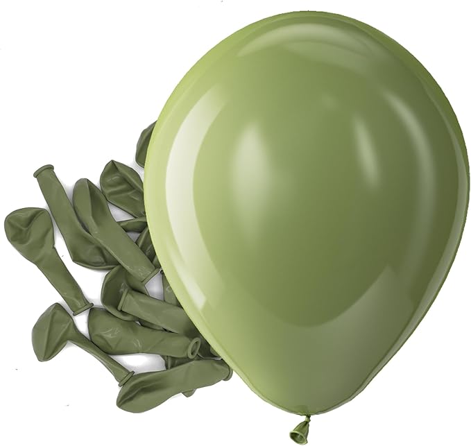 Bezente Sage Green Latex Matte Party Balloons 150 Pack 5 inch Small | Olive by Bezente