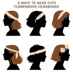 5 Pack Turban Headbands for Women, Cute Hair Band Accessories Featuring Soft Boho Floral Patterns, Fashionable Hair Wraps and Large Scarf-Style Headbands