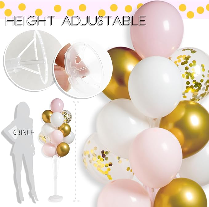 Pink Gold Balloon Column Stand Kit - Image 4