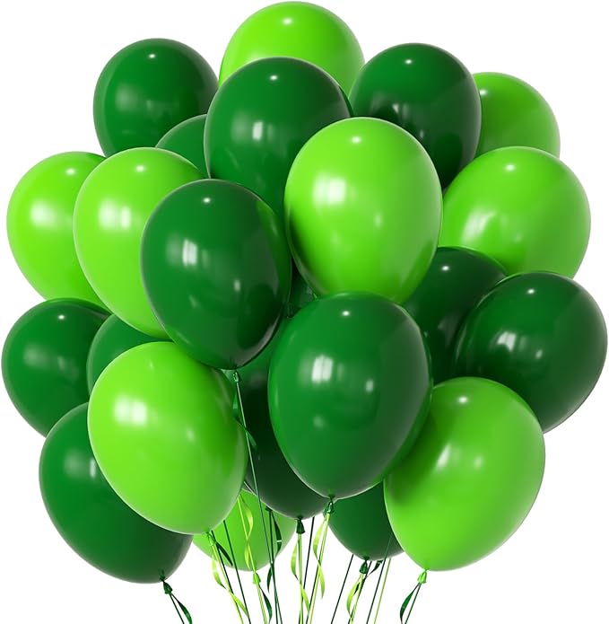 Green Balloons, 12 Inch 50pcs Dark Green Lime Green Latex Balloons Green Party by Unknown
